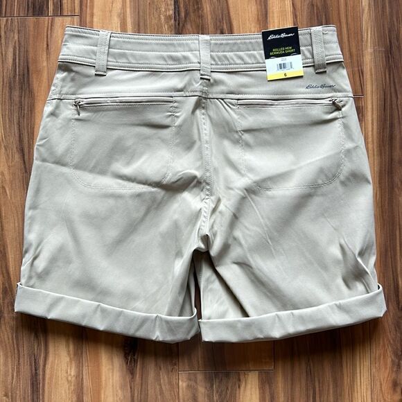NEW Eddie Bauer Tan Bermuda Shorts - Picture 6 of 7